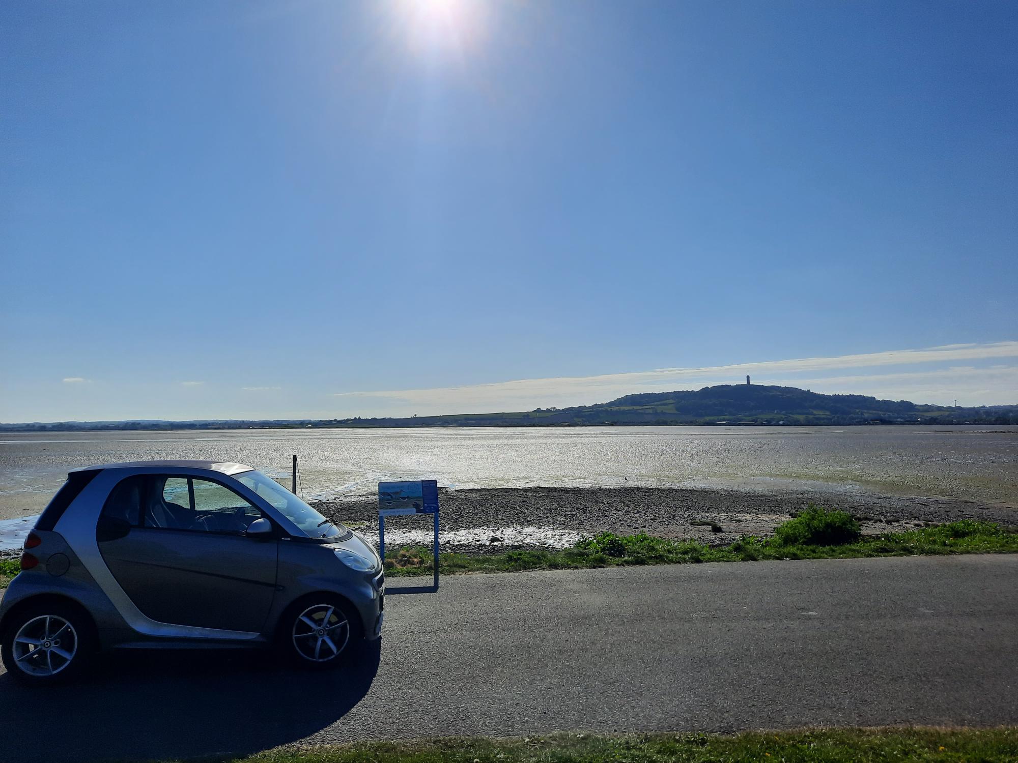 My car on Strangford coast, Co.Down.
